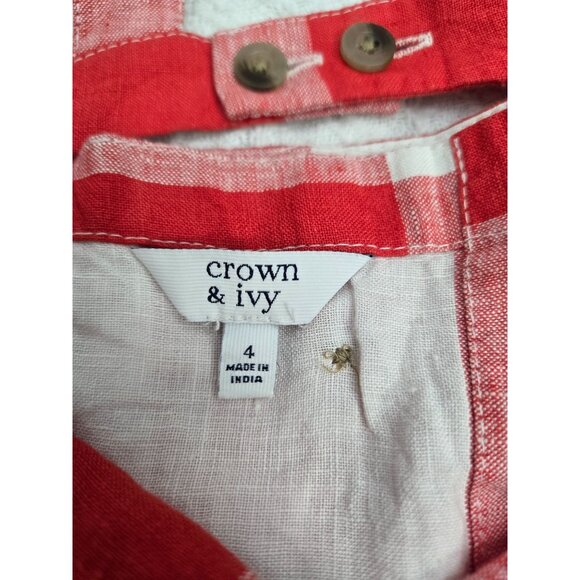 Red/White Gingham Halter Dress W Waist Tie Button Back cottagecore country retro - Picture 9 of 9